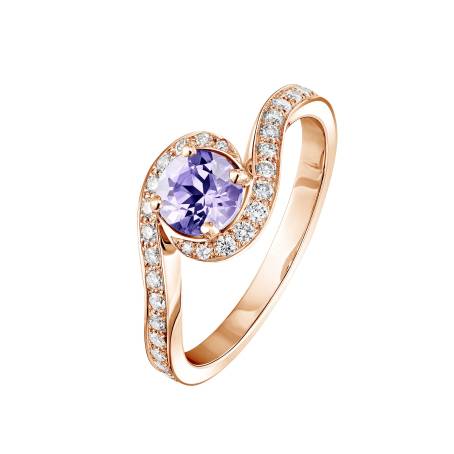 Amelia Rose Gold Tanzanite Ring