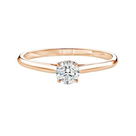 Bague Or Rose 18 cts Diamant Baby Lady 0,3 ct