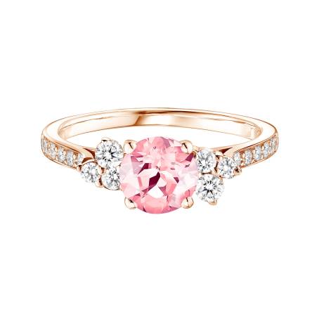 Baby EverBloom 6 mm Pavée Rose Gold Tourmaline Ring