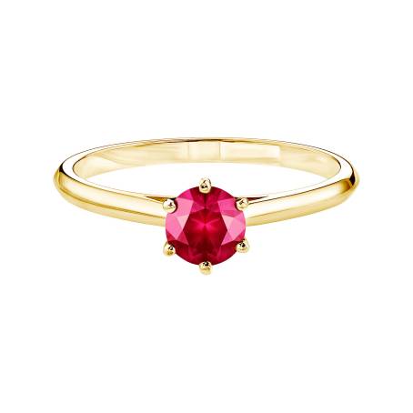 Bague Or jaune 18 cts Rubis Little Lady
