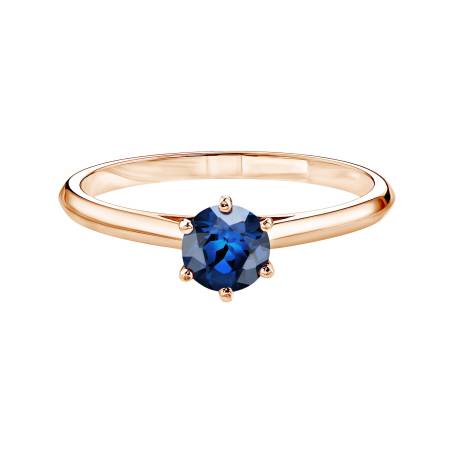 Bague Or rose 18 cts Saphir Little Lady