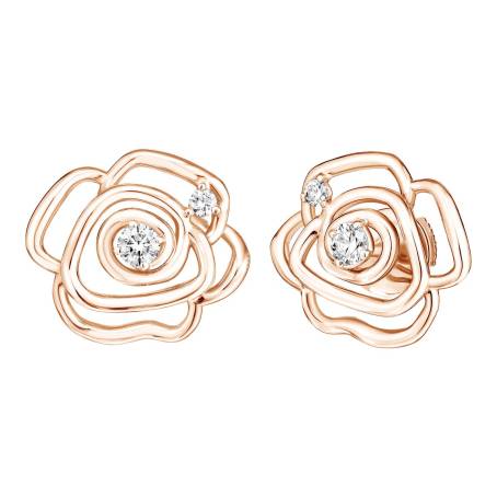PrimaRosa Duo M Rose Gold Diamond Earrings