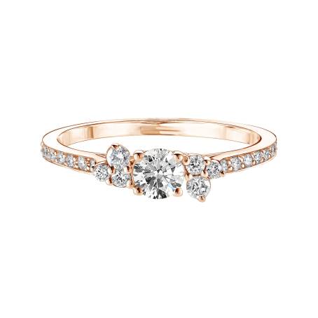 Bague Or rose Diamant Baby EverBloom Pavée