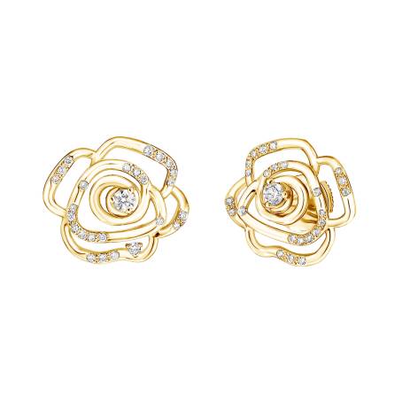 PrimaRosa Pavées Yellow Gold Diamond Earrings