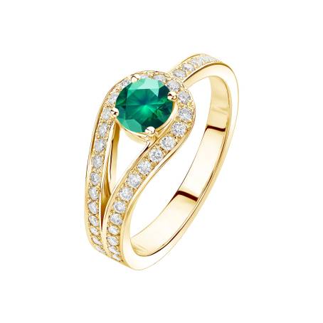 Romy Yellow Gold Emerald Ring