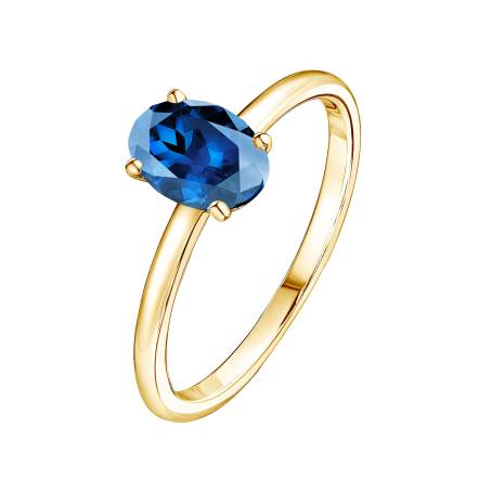 Lady Ovale Yellow Gold Sapphire Ring