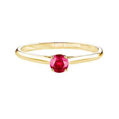 Bague Or jaune 18 cts Rubis Baby Lady