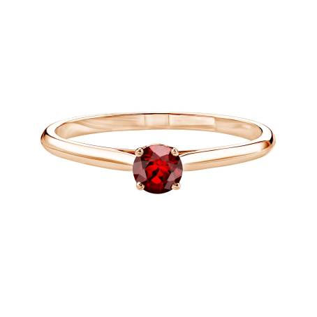 Bague Or rose 18 cts Grenat Baby Lady