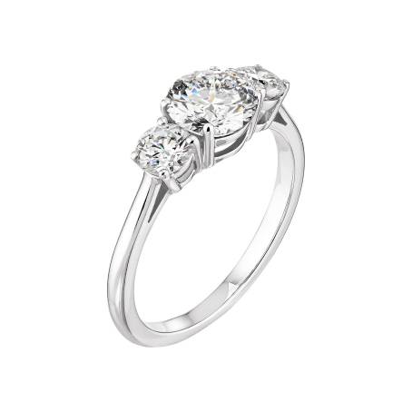 Bague Or blanc 18 cts Diamant Lady Duo
