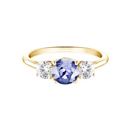 Bague Or jaune 18 cts Tanzanite Little Lady Duo