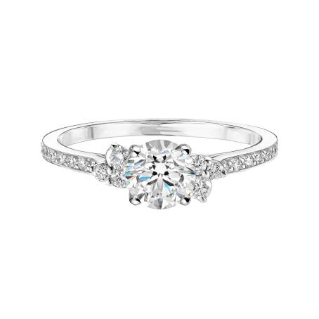 Bague Or blanc 18 cts Diamant Baby EverBloom 5 mm Pavée