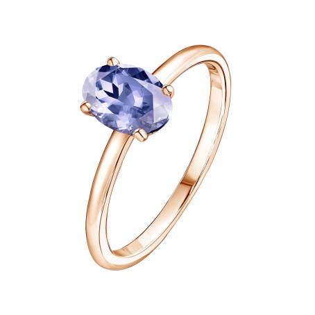 Bague Or rose 18 cts Tanzanite Lady Ovale