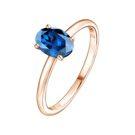 Lady Ovale Rose Gold Sapphire Ring