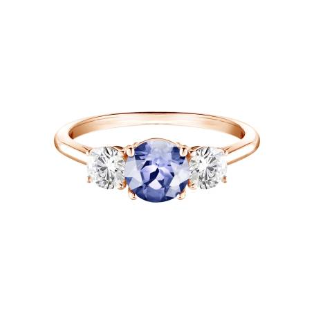 Bague Or rose 18 cts Tanzanite Little Lady Duo
