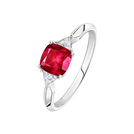 Bague Or blanc 18 cts Rubis Kennedy