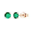 Thumbnail: Earrings Rose gold Emerald Lady XL 1