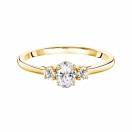 Vignette:Ring Gelbgold Diamant Baby Lady Duo Ovale 1