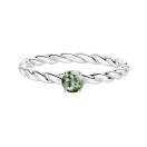 Thumbnail: Ring Platinum Green Sapphire and diamonds Capucine 4 mm 1