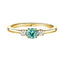 Vignette : Bague Or jaune Tourmaline Mint et diamants Baby Lady Duo 1