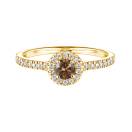 Thumbnail: Ring Yellow gold Chocolate Diamond and diamonds Rétromantique S Pavée 2