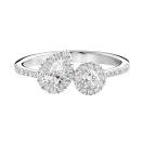 Vignette:Ring Platin Diamant AlterEgo Poire 1