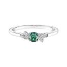 Vignette : Bague Platine Tourmaline Verte et diamants Baby EverBloom 1