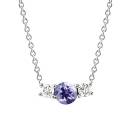 Vignette : Pendentif Or blanc Tanzanite et diamants Lady Duo 1