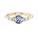 Thumbnail: Ring Yellow gold Tanzanite and diamonds Lady Duo de Poires 1