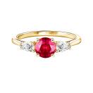 Vignette:Ring Gelbgold Rubin und diamanten Lady Duo de Poires 1