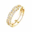 Thumbnail: Ring Yellow gold Diamond MET Duo Pavée 2