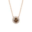 Thumbnail: Pendant Rose gold Chocolate Diamond and diamonds Rétromantique S 1