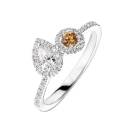 Thumbnail: Ring Platinum Cognac Diamond and diamonds AlterEgo Poire 2