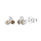 Thumbnail: Earrings White gold and diamonds Mini EverBloom Diamants Champagne & Chocolat 1