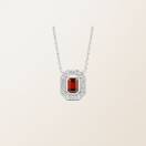 Pendant White gold Garnet and diamonds Art Déco 1