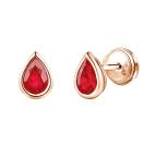 Thumbnail: Earrings Rose gold Ruby Gemmyorama 1