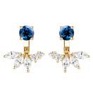 Thumbnail: Earrings Yellow gold Sapphire and diamonds EverBloom Symétriques 1