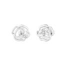 Vignette : Boucles d'oreilles Or blanc Diamant PrimaRosa Duo S 1