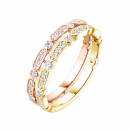 Thumbnail: Ring Rose and yellow gold Diamond MET Duo Pavée 2