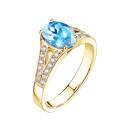 Vignette : Bague Or jaune Topaze et diamants Rétromantique Tiare Pavée 2