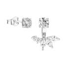 Vignette : Boucles d'oreilles Or blanc Diamant EverBloom Asymétriques 1