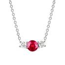 Vignette : Pendentif Or blanc Rubis et diamants Lady Duo 1