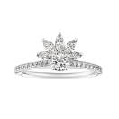 Thumbnail: Ring White gold Diamond EverBloom Pavée 4 mm 1