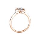 Vignette:Ring Roségold Diamant Rétromantique Ovale Pavée 2