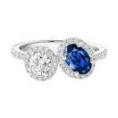 Thumbnail: Ring White gold Sapphire and diamonds AlterEgo Ovale L 1