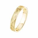 Thumbnail: Wedding band Yellow gold St-Honore 4 mm Martelée 1