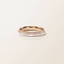 Bague Or rose Diamant Ariane Tilt Laque Blanche 3 mm 2