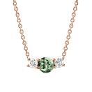 Vignette : Pendentif Or rose Saphir Vert et diamants Lady Duo 1