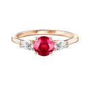 Vignette : Bague Or rose Rubis et diamants Lady Duo de Poires 1