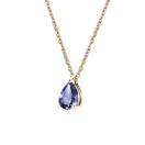 Vignette : Pendentif Or jaune Tanzanite et diamants Lady Poire M 2