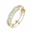 Thumbnail: Ring White and yellow gold Diamond MET Duo Pavée 2